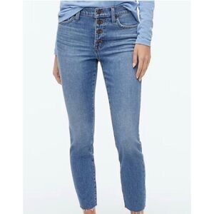 J.Crew high rise skinny bottom fly jeans 26